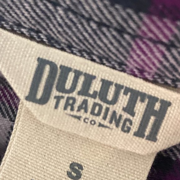Women's Duluth Trading Company Small Flannel NWT Purple Plaid - Picture 6 of 9